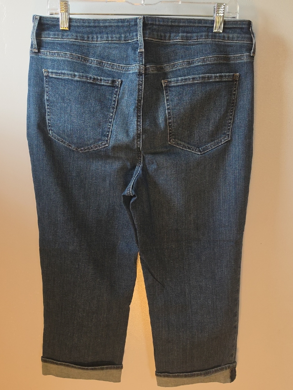 NYDJ Women's Dark Blue Straight-Leg Denim Capri Jeans - Picture 4 of 4